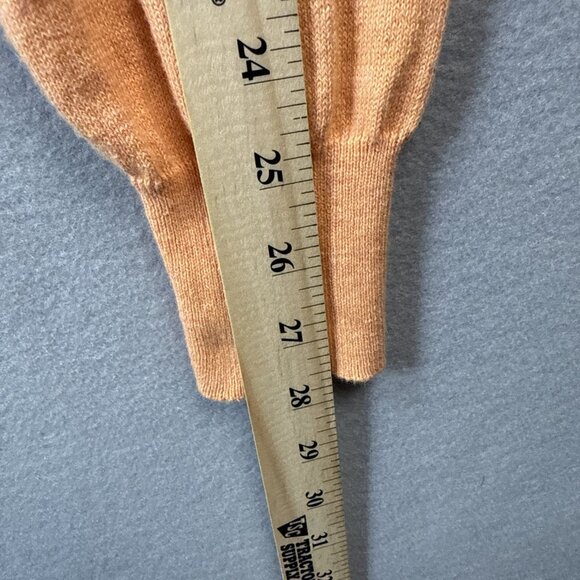 Peter Millar Sweater Men’s L Orange V-Neck Luxury Blend 95% Cotton 5% Cashmere - Picture 5 of 9
